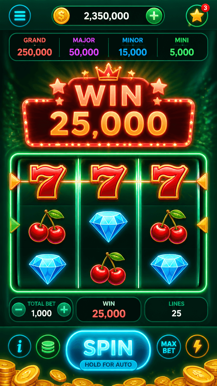 Grand Slots Social Casino slot machine gameplay screenshot